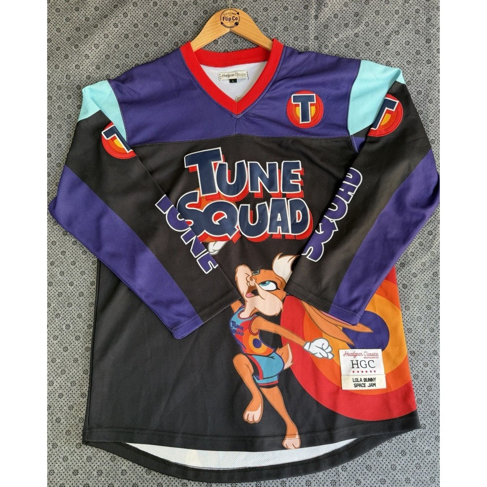 Tune Squad LOLA Bunny Space Jam Headgear Classics Hockey Jersey Men's Size Large